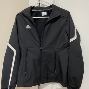 Black Adidas Windbreaker Jacket (Size Small)